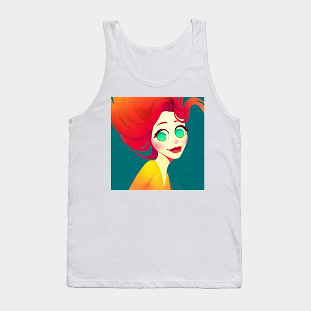 Smiling Girl Tank Top by viktoria-likhodeeva